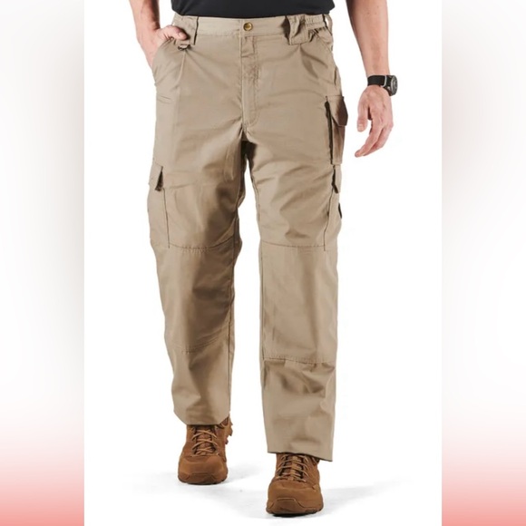 5.11 Tactical Pants Mens 38X34 Taclite Pro Signature Strap Elastic Waist Khaki - Picture 1 of 10